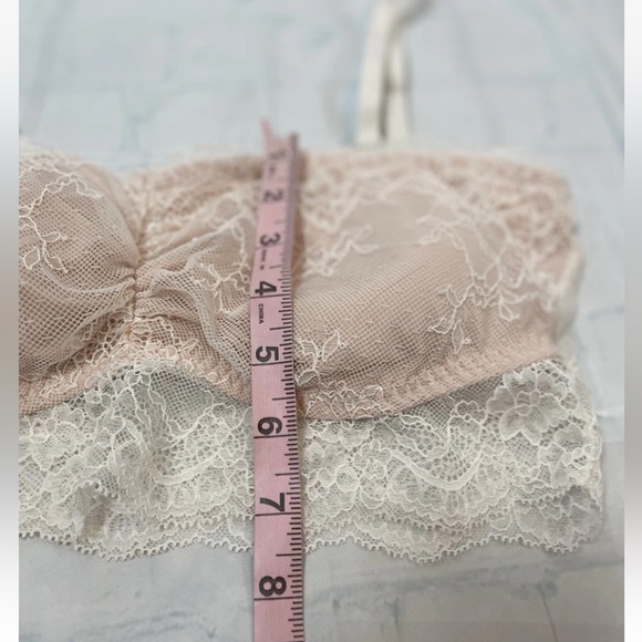 Abercrombie & Fitch Lace Bralette Convertible Size M Ivory & Nude Bandeau - Picture 7 of 9